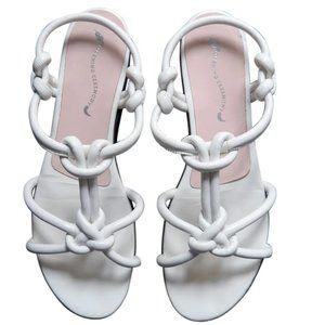 Opening ceremony’s white leather unique sandals
